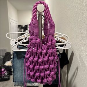 Purple Tie Sparkly Bag